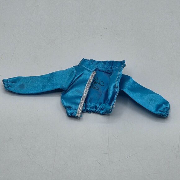 Disney The Cheetah Girls Doll Size Blue Bomber Jacket Replacement With Silver Tr - Picture 3 of 4